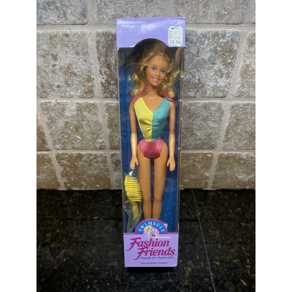 Mattel RARE Vintage 1990's Fashion Friends Swimsuit Doll NEW In Box